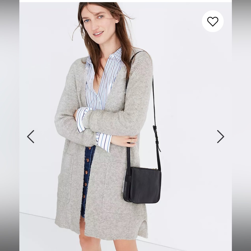 Madewell gray waffle stitch cardigan sweater (sold out)